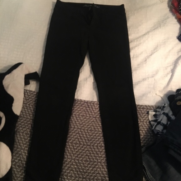 Black American Eagle Stretch Straight Jeans - Picture 2 of 3